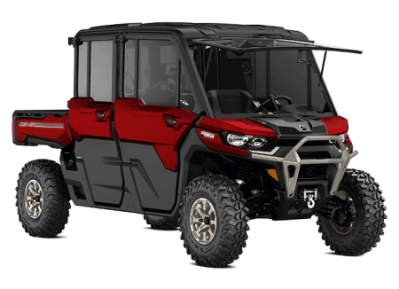ORV-SSV-MY25-Defender-MAX-Limited-HD10-Fiery-Red-0006MSB00-Studio-34FR-NA